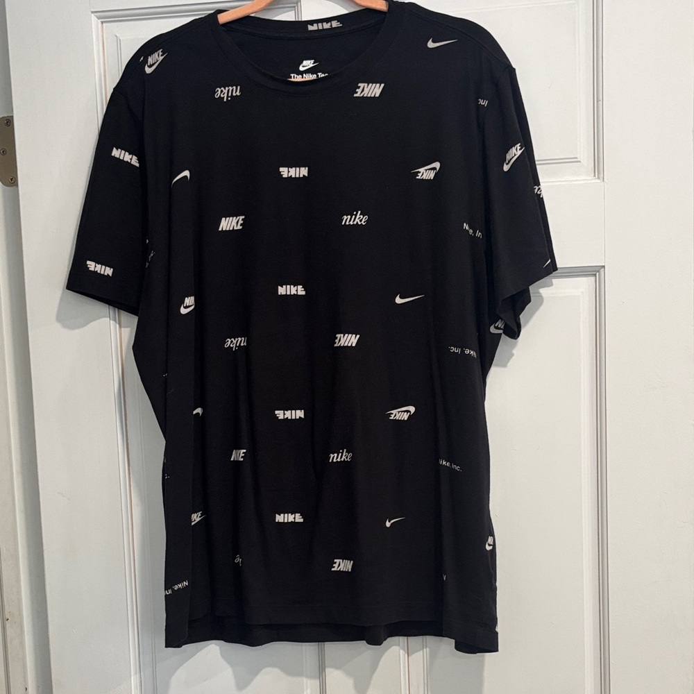 Nike Men's Black Multi-Logo T-Shirt